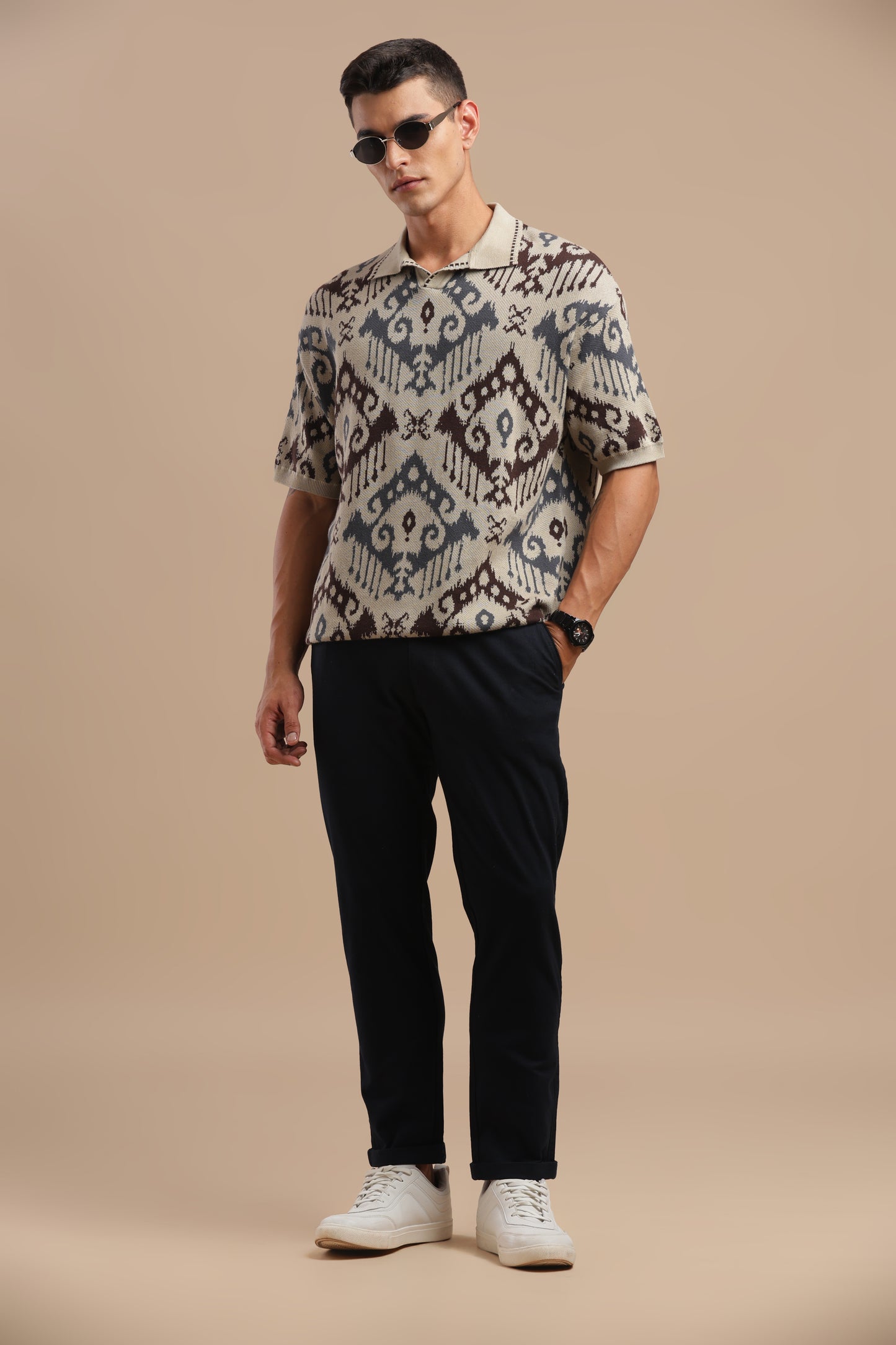 Men’s Navy Blue Linen Drawstring Pants