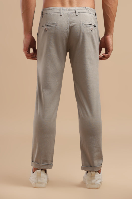 Men’s Beige Linen Cotton Pants