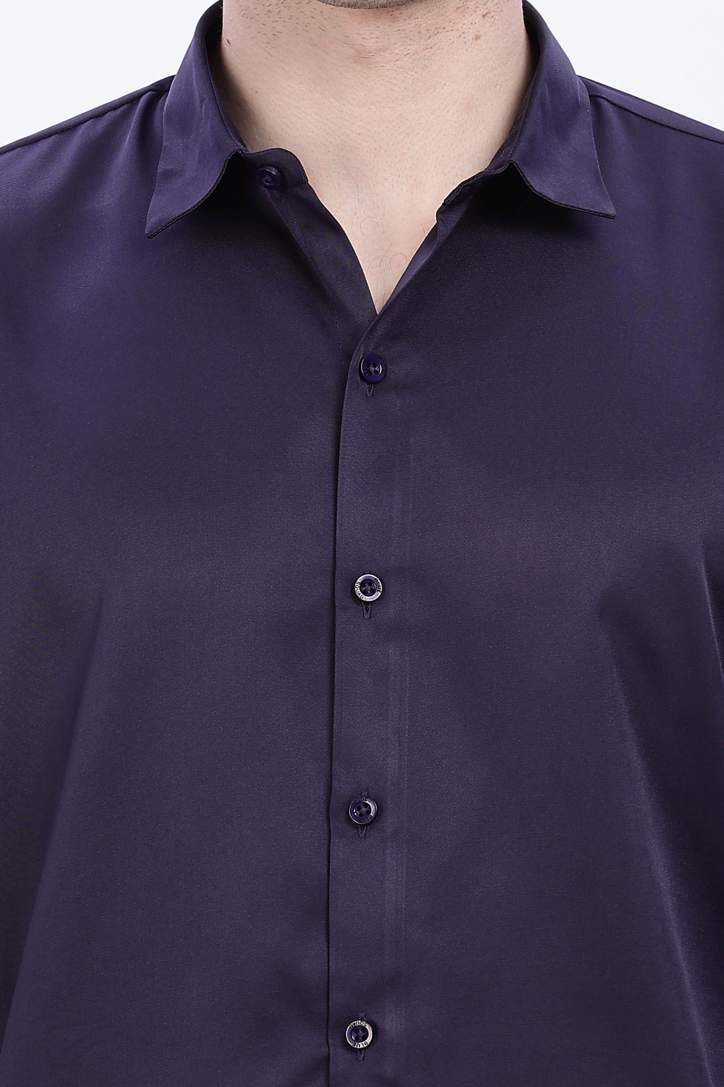 Hallmark Purple Luxe-Satin Shirt