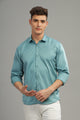 Aqua Mist Satin-Finish Shirt