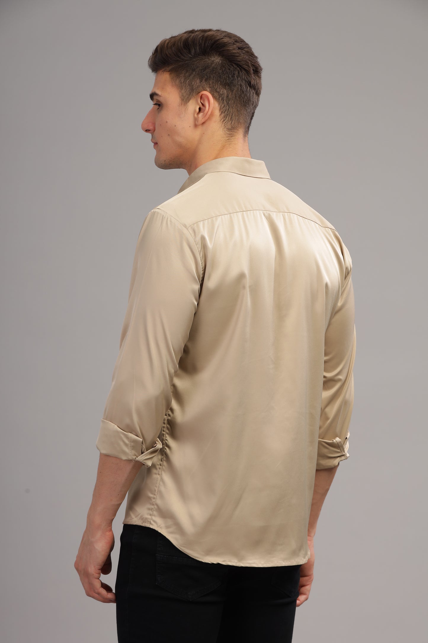 Sandstone Satin-Finish Shirt