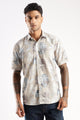 Men’s Seersucker-Texture Abstract Print Short-Sleeve Shirt – Sand & Sky