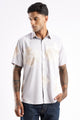 Men’s Minimal Botanical Placement Button-Down – Short Sleeves