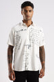Men’s Urban Calligraphy Button-Down – Short Sleeves