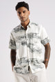 Men’s Painterly Horizon Print Button-Down – Short Sleeves