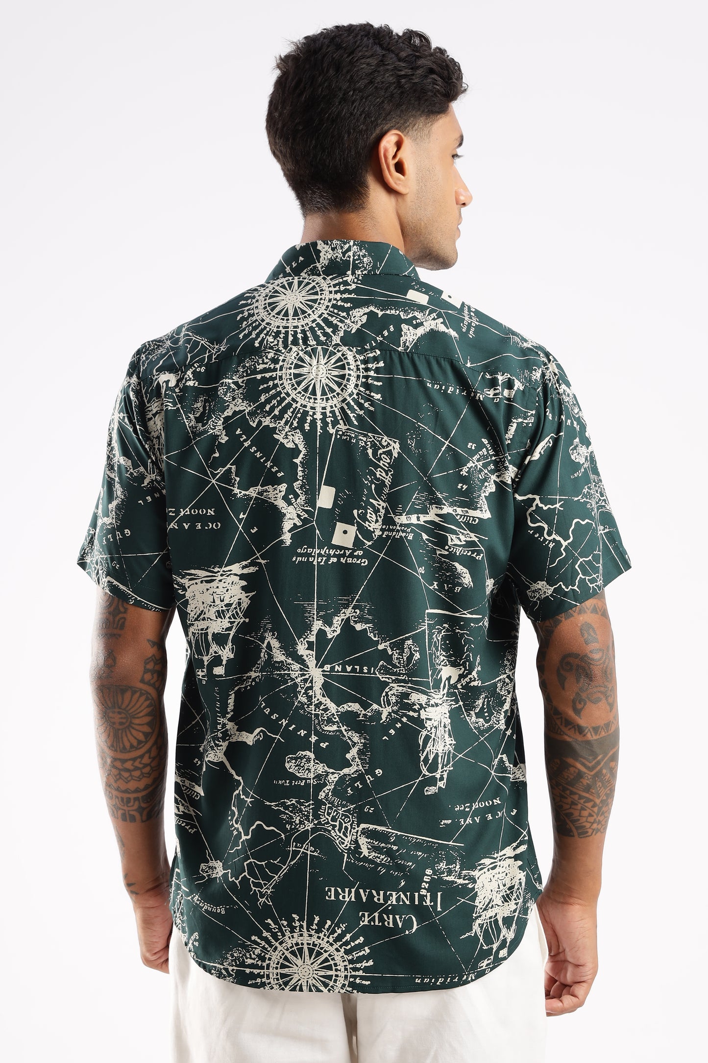 Explorer Map Print Short Sleeve Shirt