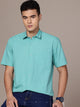 Men’s Sea Green Linen Half Sleeves Casual Shirt