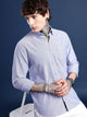 Lilac Micro-Oxford Cotton Shirt – Spread Collar & Chest Pocket