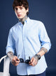 Sky Blue Oxford Cotton Shirt – Button-Down Collar & Chest Pocket
