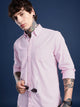 Powder Pink Oxford Cotton Shirt – Button-Down Collar & Chest Pocket