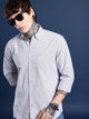 Ash Grey Oxford Cotton Shirt – Button-Down Collar & Chest Pocket