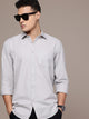 Men’s Light Grey Linen Full Sleeves Casual Shirt