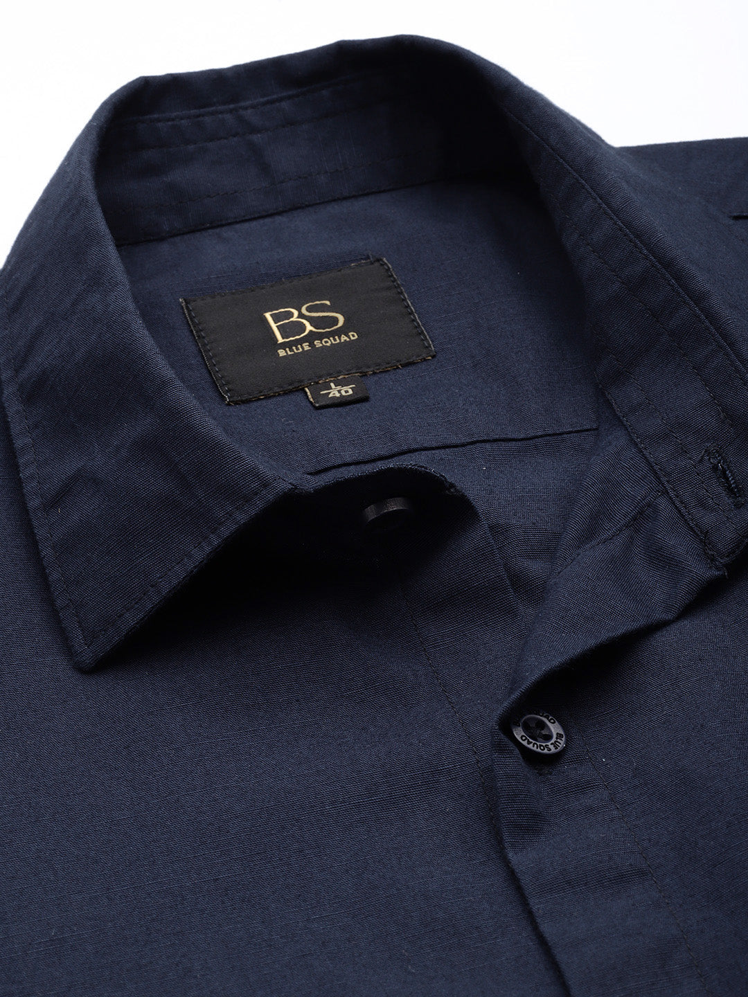 Men’s Navy Blue Linen Full Sleeves Casual Shirt