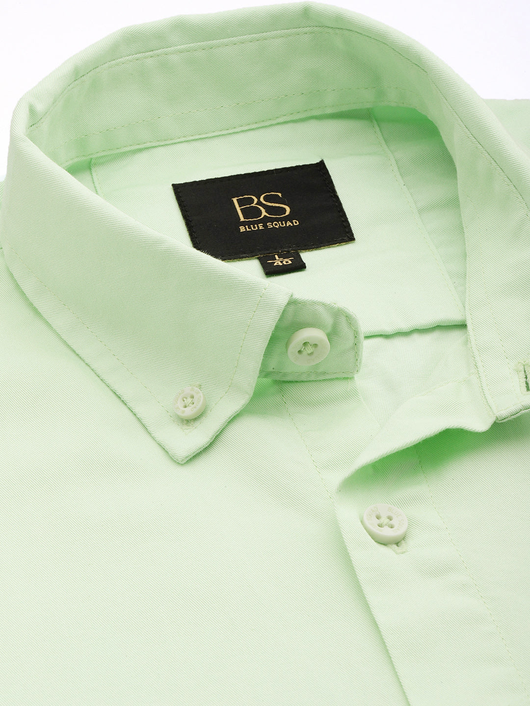 Pastel Mint Oxford Cotton Shirt – Button-Down Collar & Chest Pocket