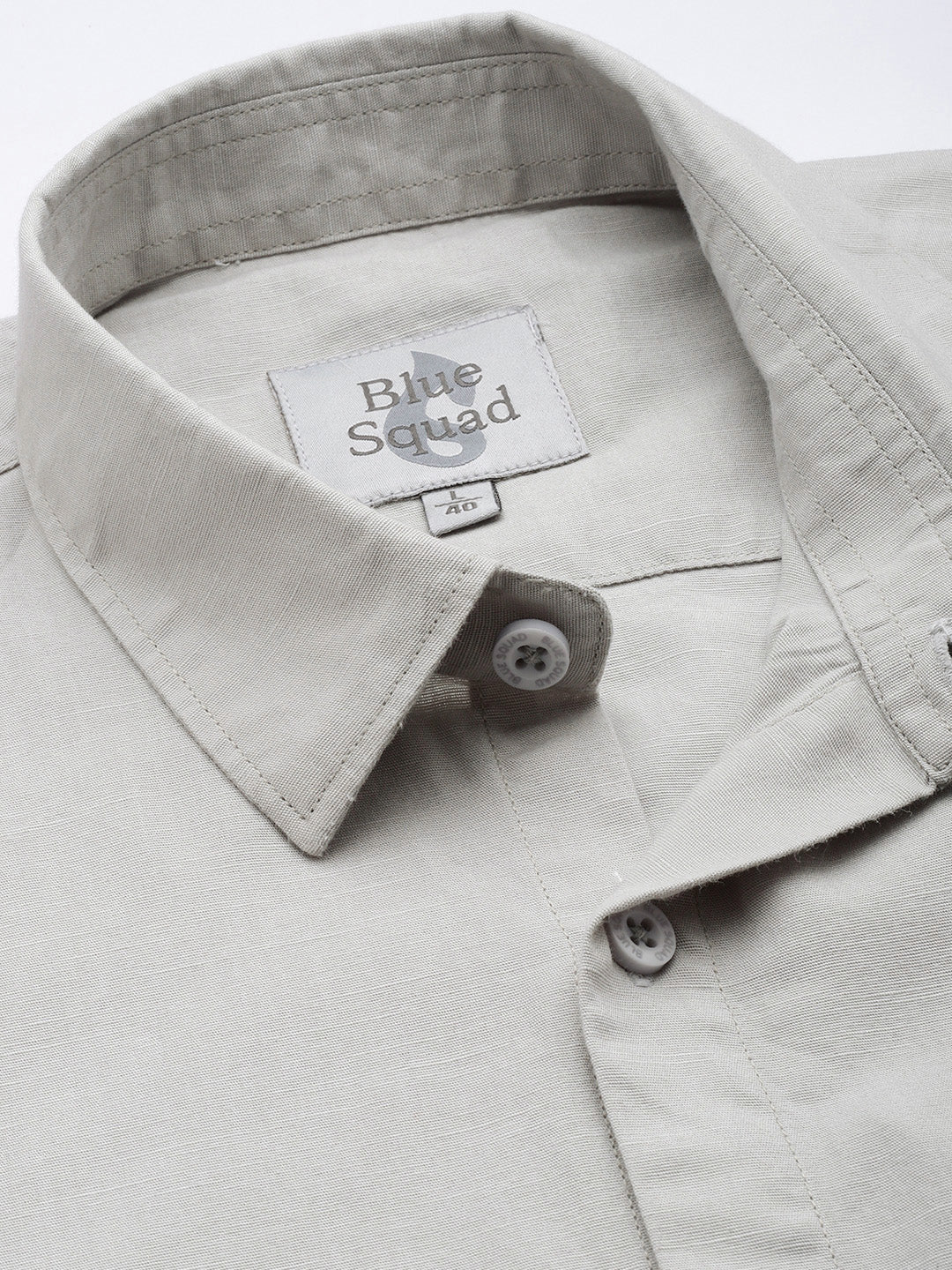 Men’s Light Grey Linen Half Sleeves Casual Shirt