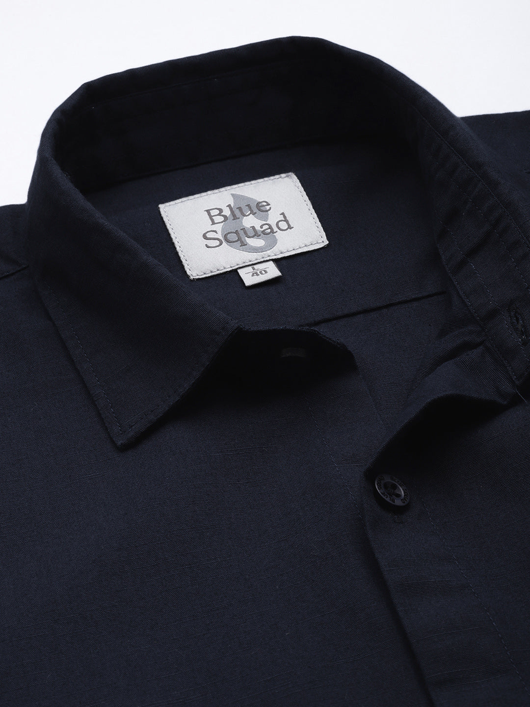 Men’s Navy Blue Linen Half Sleeves Casual Shirt