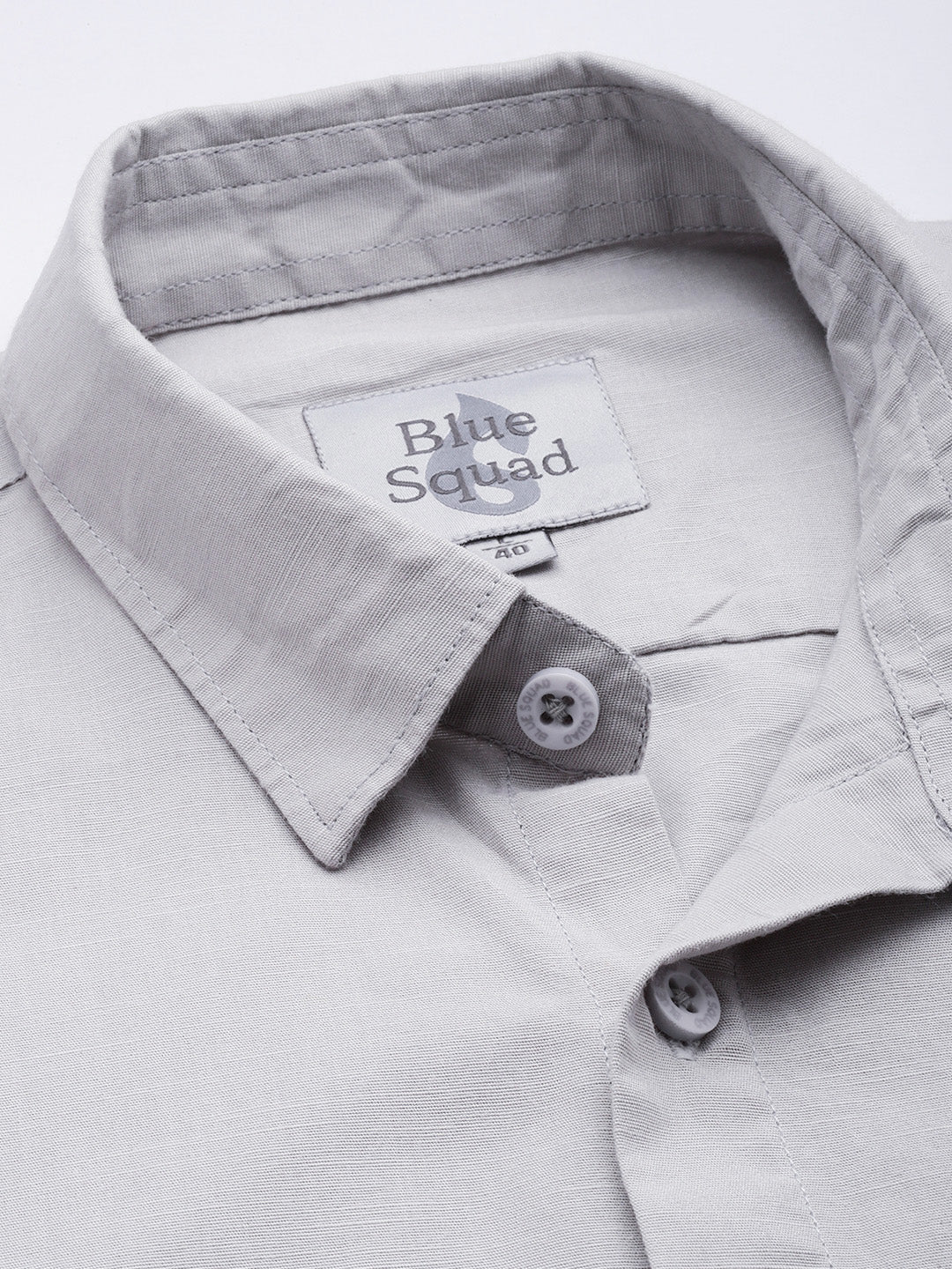 Men’s Light Grey Linen Full Sleeves Casual Shirt