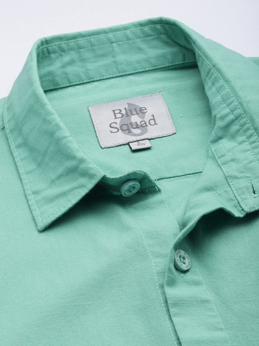 Men’s Sea Foam Blue Linen Full Sleeves Casual Shirt