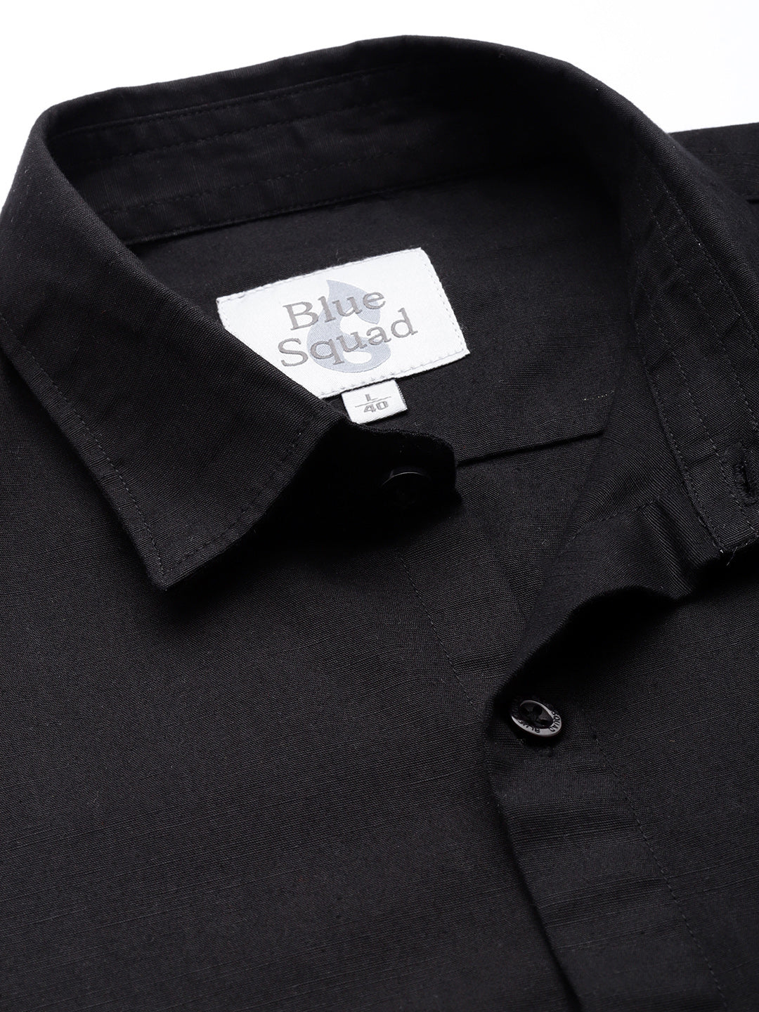 Men’s Black Linen Full Sleeves Casual Shirt