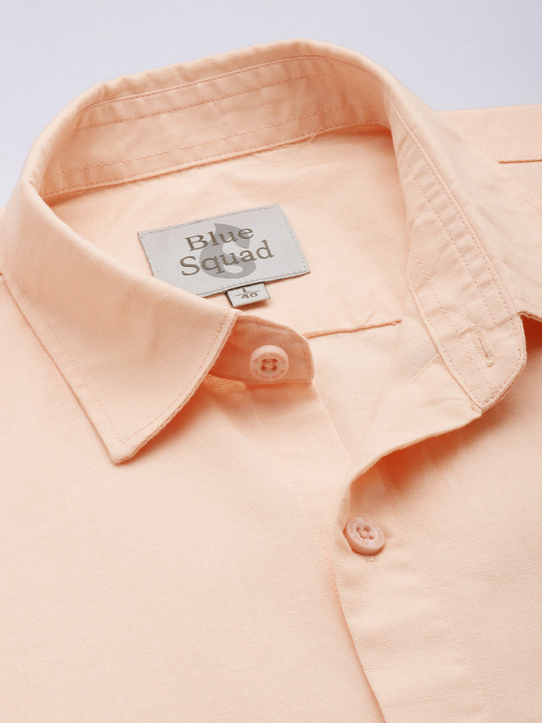 Men’s Peach Linen Half Sleeves Casual Shirt