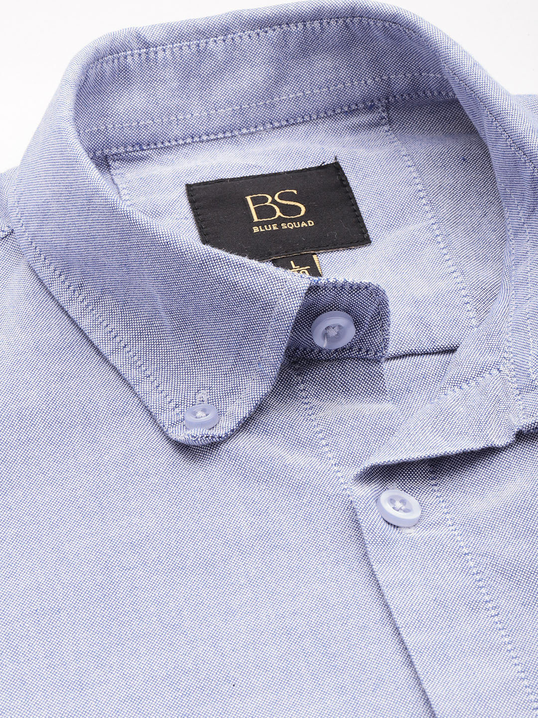 Lilac Micro-Oxford Cotton Shirt – Spread Collar & Chest Pocket