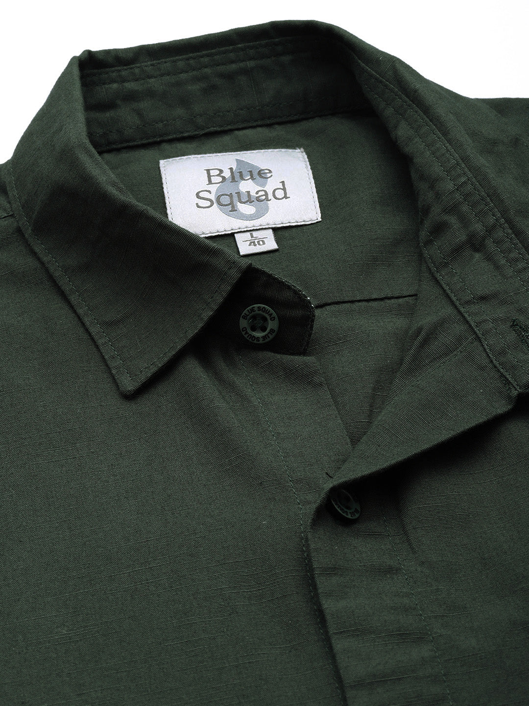 Men’s Dark Green Linen Half Sleeves Casual Shirt