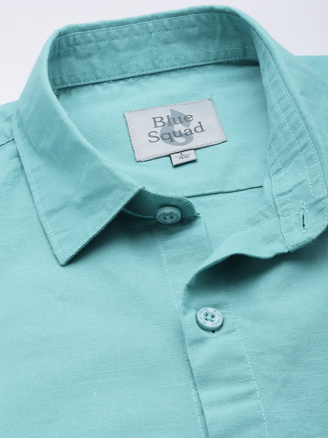 Men’s Sea Green Linen Half Sleeves Casual Shirt