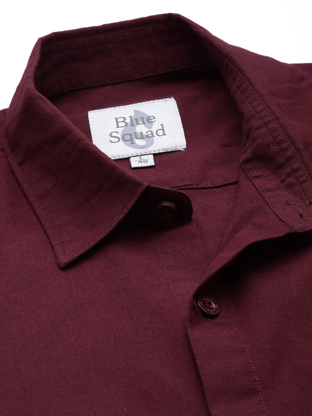 Men’s Maroon Linen Half Sleeves Casual Shirt