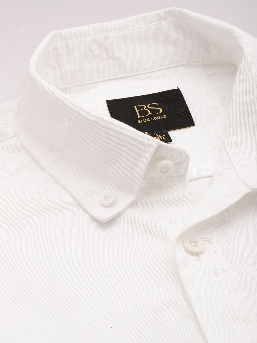 Bright White Oxford Cotton Shirt – Button-Down Collar & Chest Pocket