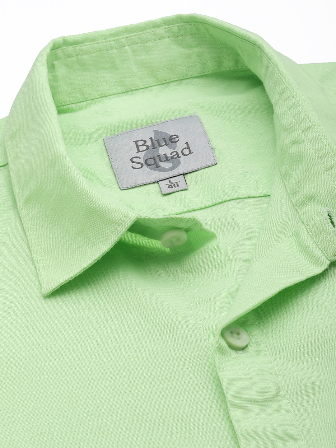 Men’s Light Green Linen Half Sleeves Casual Shirt