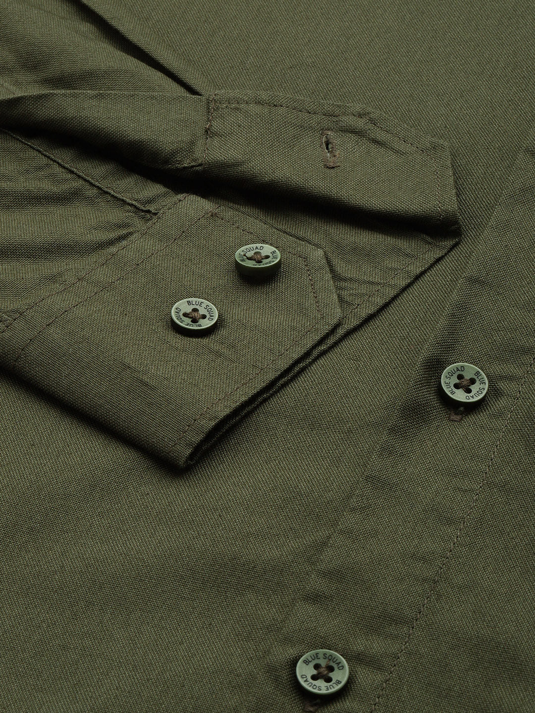 Moss Green Oxford Cotton Shirt – Button-Down Collar & Chest Pocket