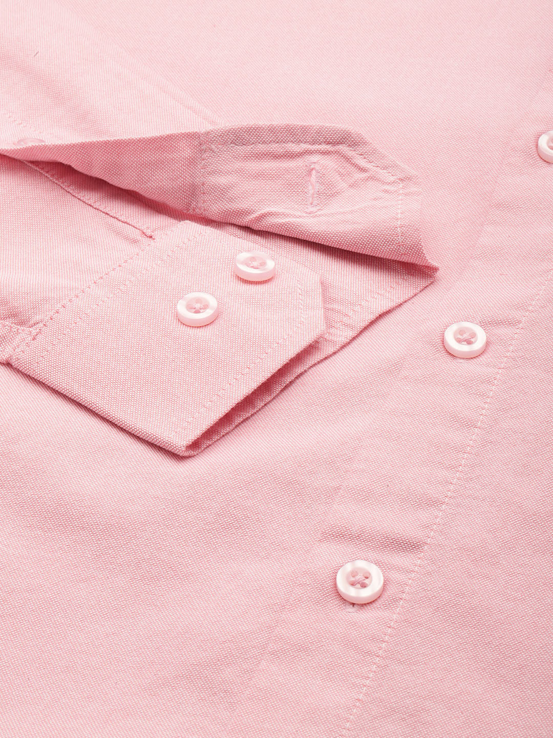 Blush Pink Oxford Cotton Shirt – Button-Down Collar & Chest Pocket