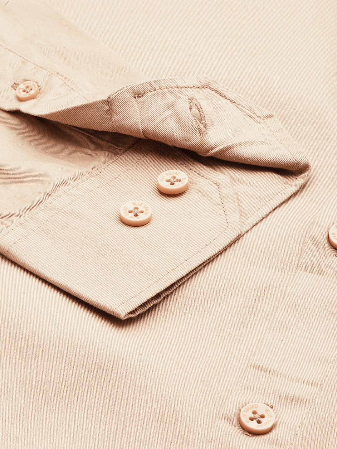 Camel Tan Oxford Cotton Shirt – Button-Down Collar & Chest Pocket