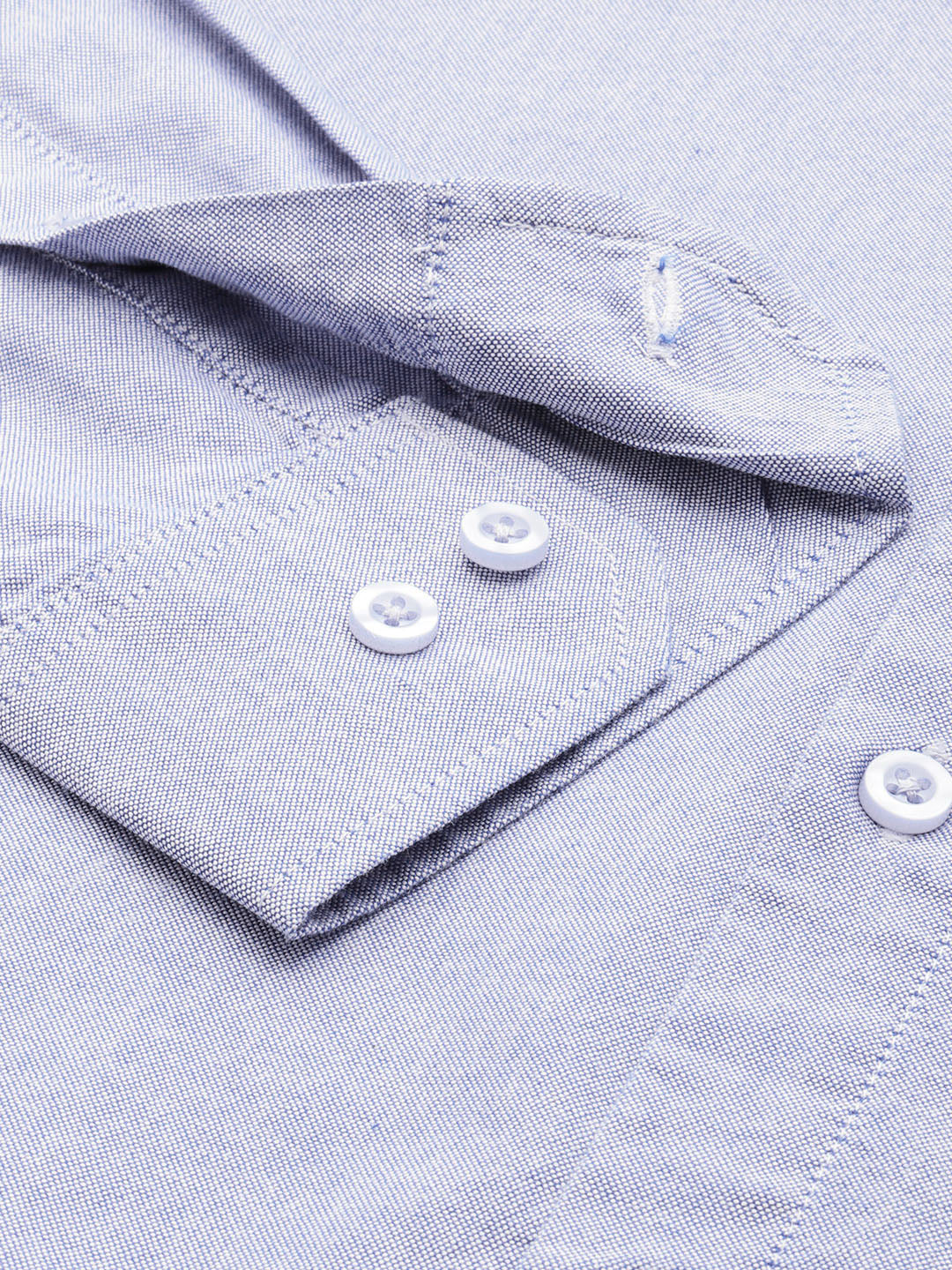 Lilac Micro-Oxford Cotton Shirt – Spread Collar & Chest Pocket