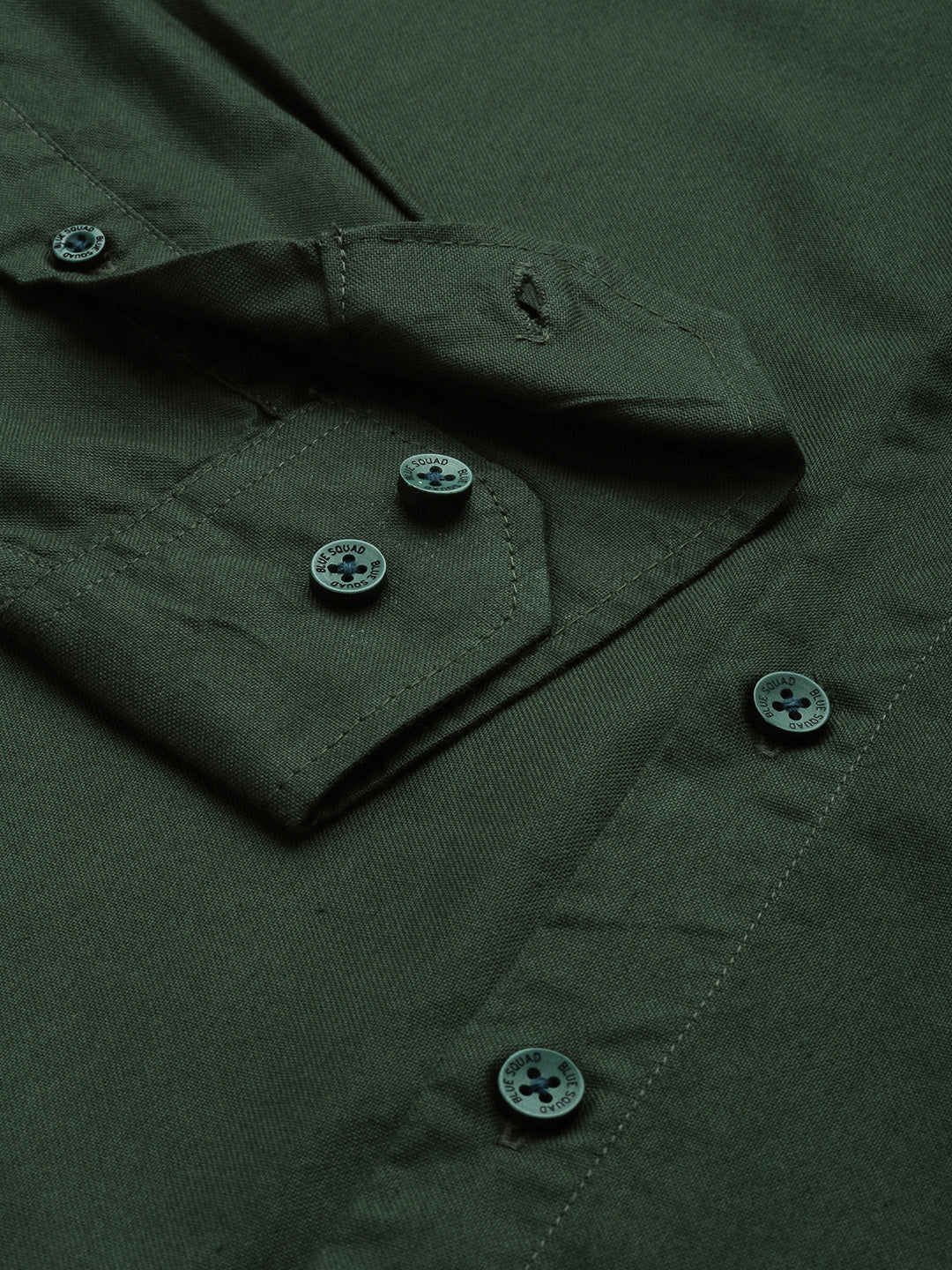 Bottle Green Oxford Cotton Shirt – Button-Down Collar & Chest Pocket