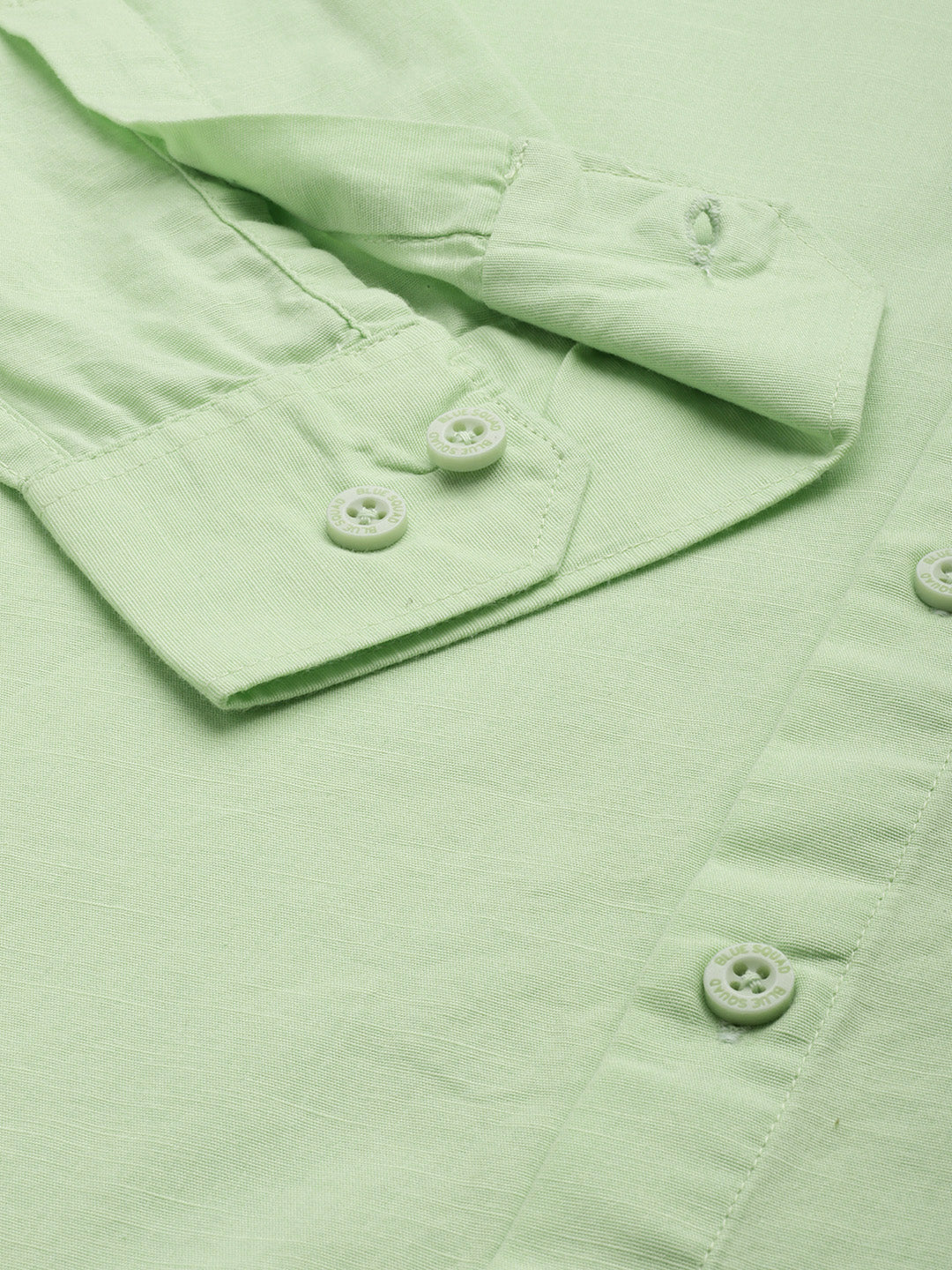 Men’s Pista Green Linen Full Sleeves Casual Shirt