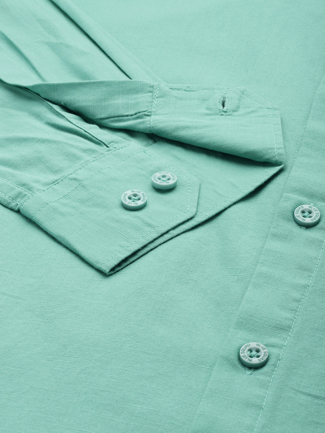 Men’s Sea Foam Blue Linen Full Sleeves Casual Shirt