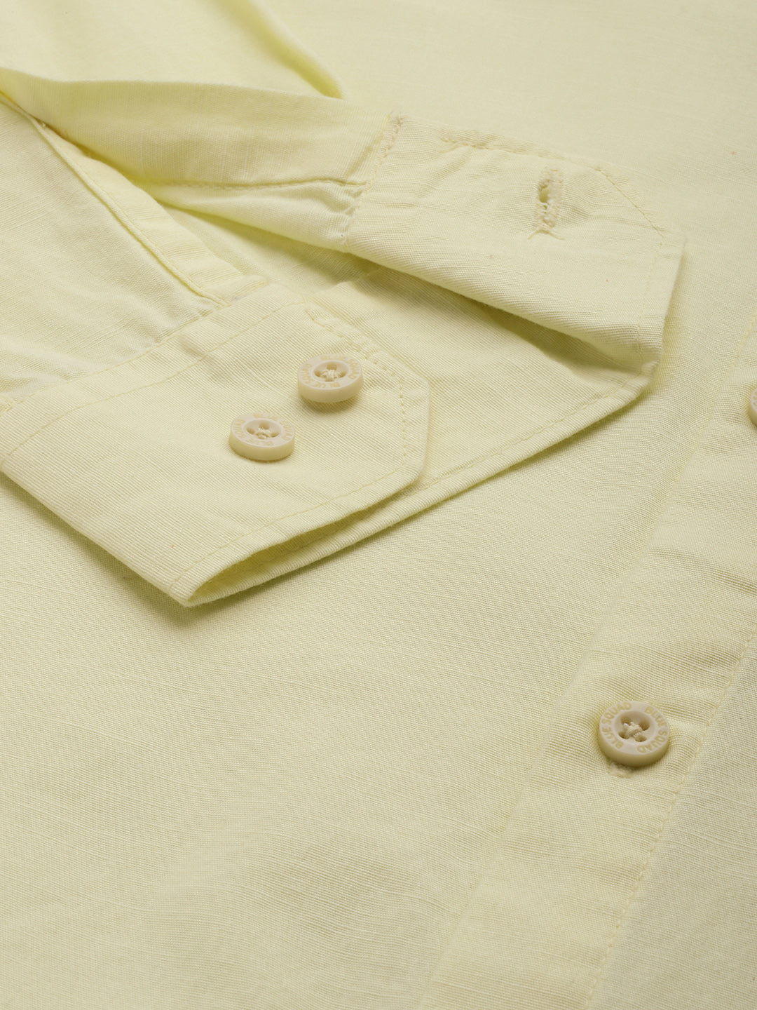Men’s Yellow Linen Full Sleeves Casual Shirt