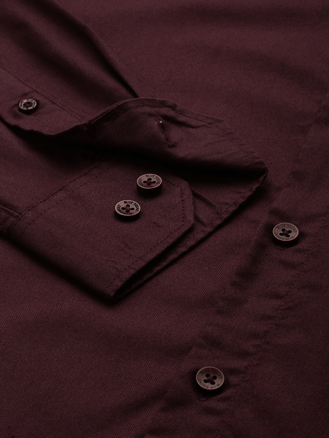 Maroon Brown Oxford Cotton Shirt – Button-Down Collar & Chest Pocket