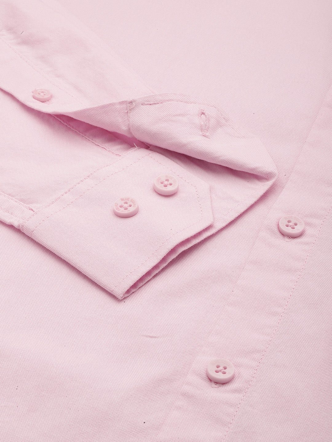 Powder Pink Oxford Cotton Shirt – Button-Down Collar & Chest Pocket