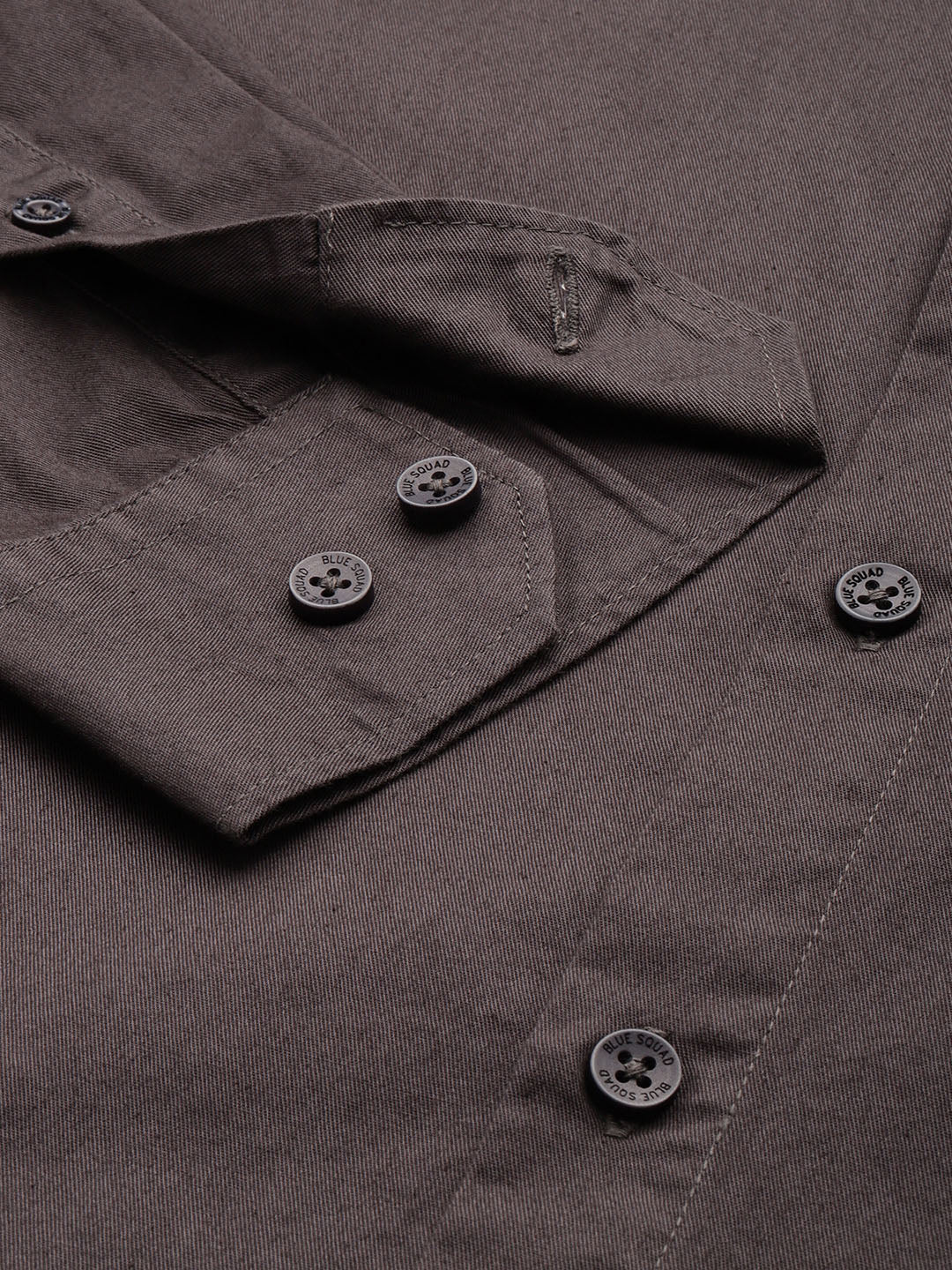 Espresso Brown Oxford Cotton Shirt – Button-Down Collar & Chest Pocket