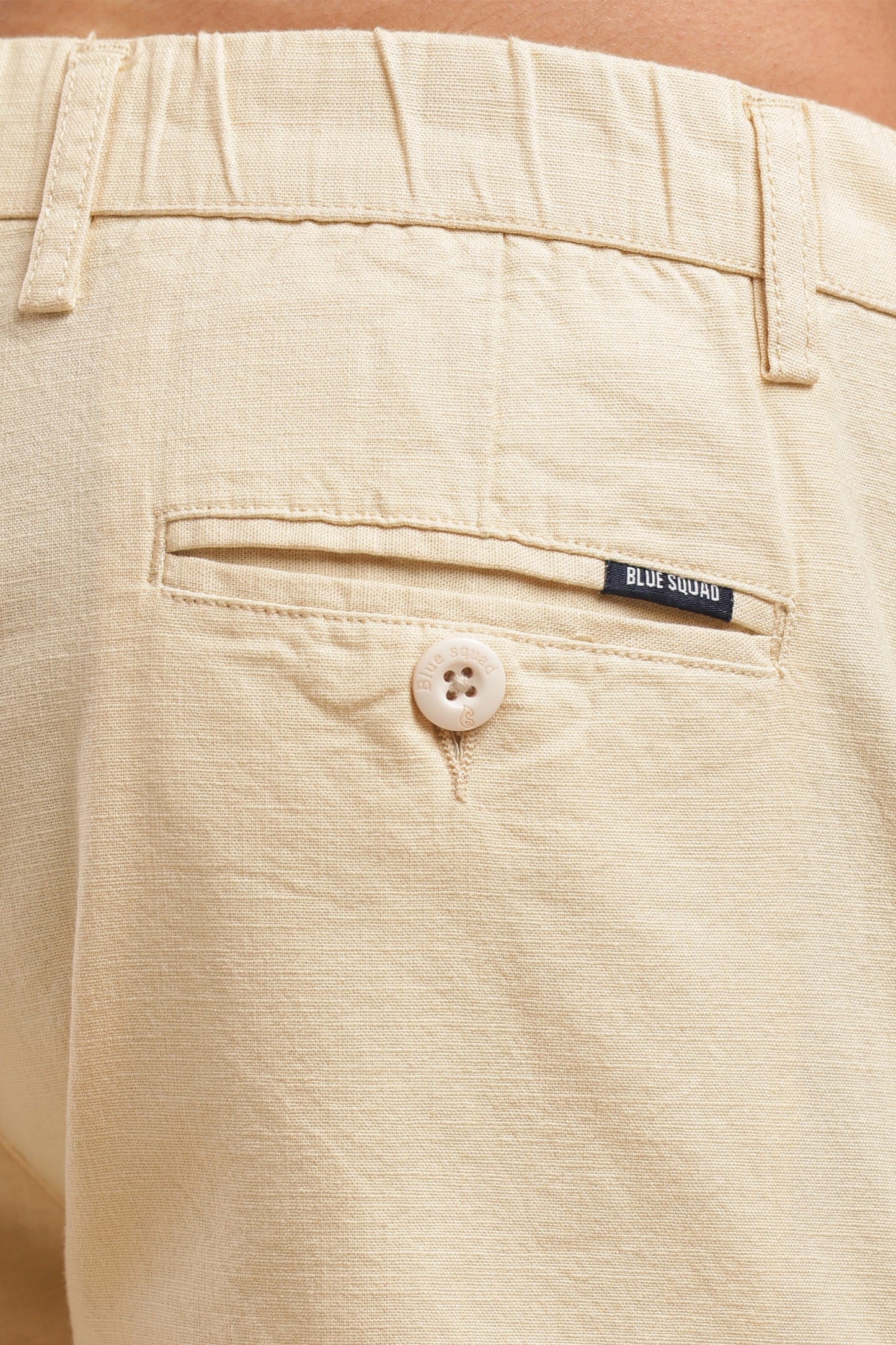 Men’s Cream Pure Linen Pants