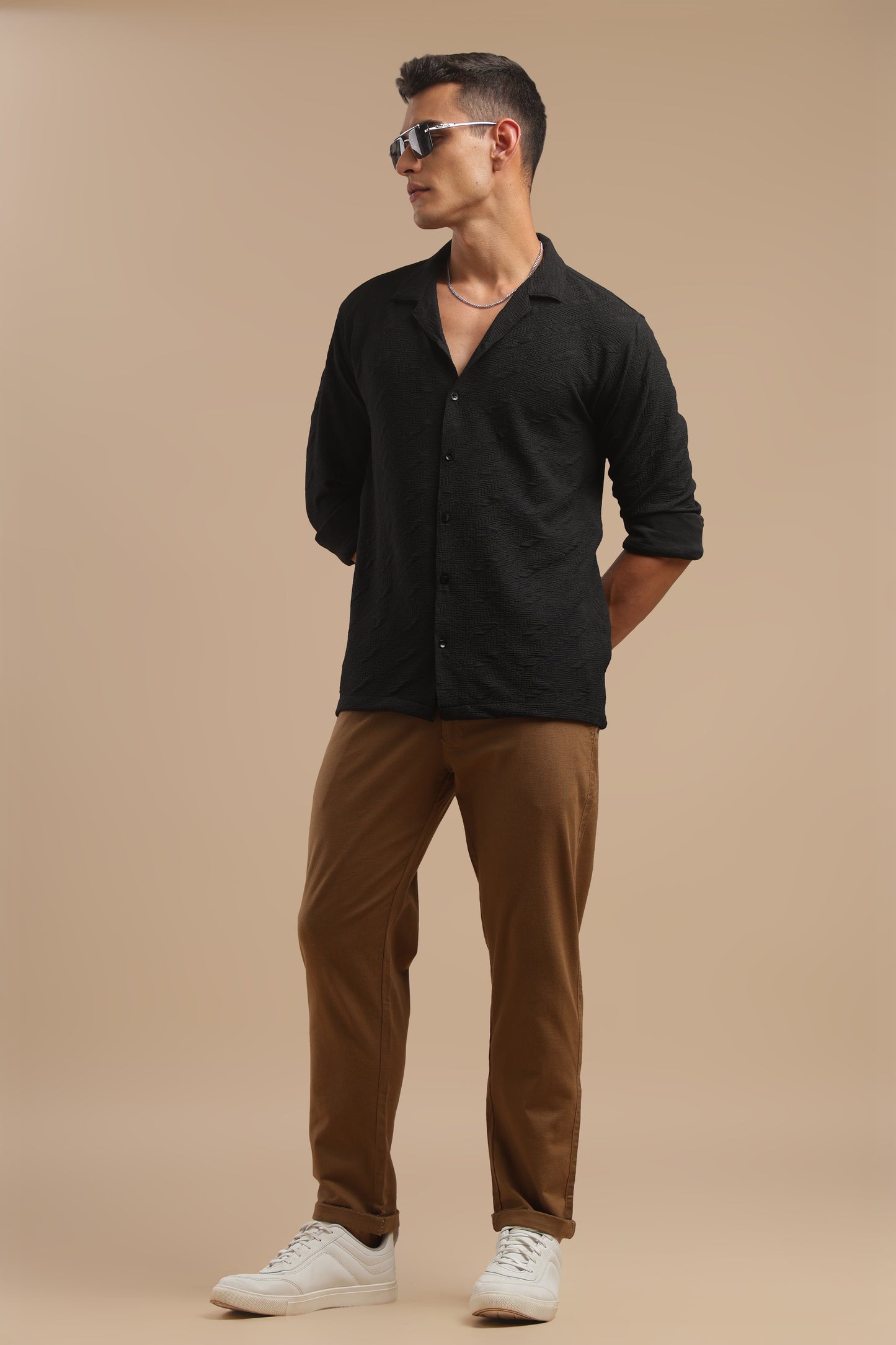 Men’s Coffee Brown Linen Pants