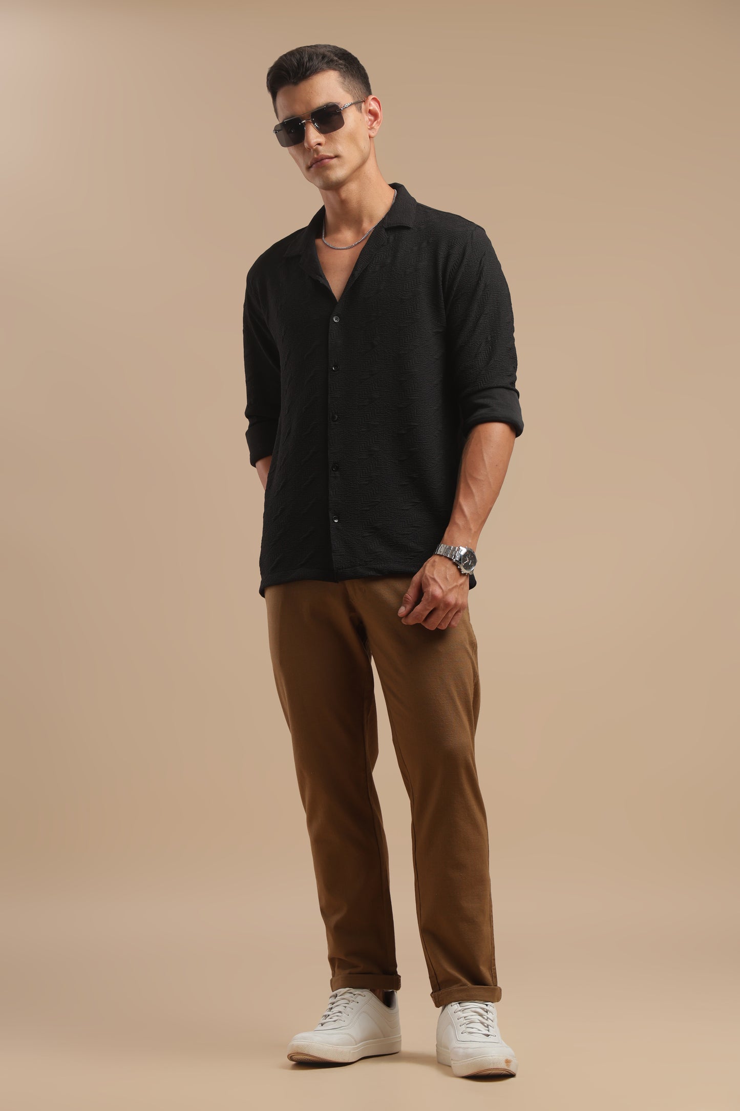 Men’s Coffee Brown Linen Pants