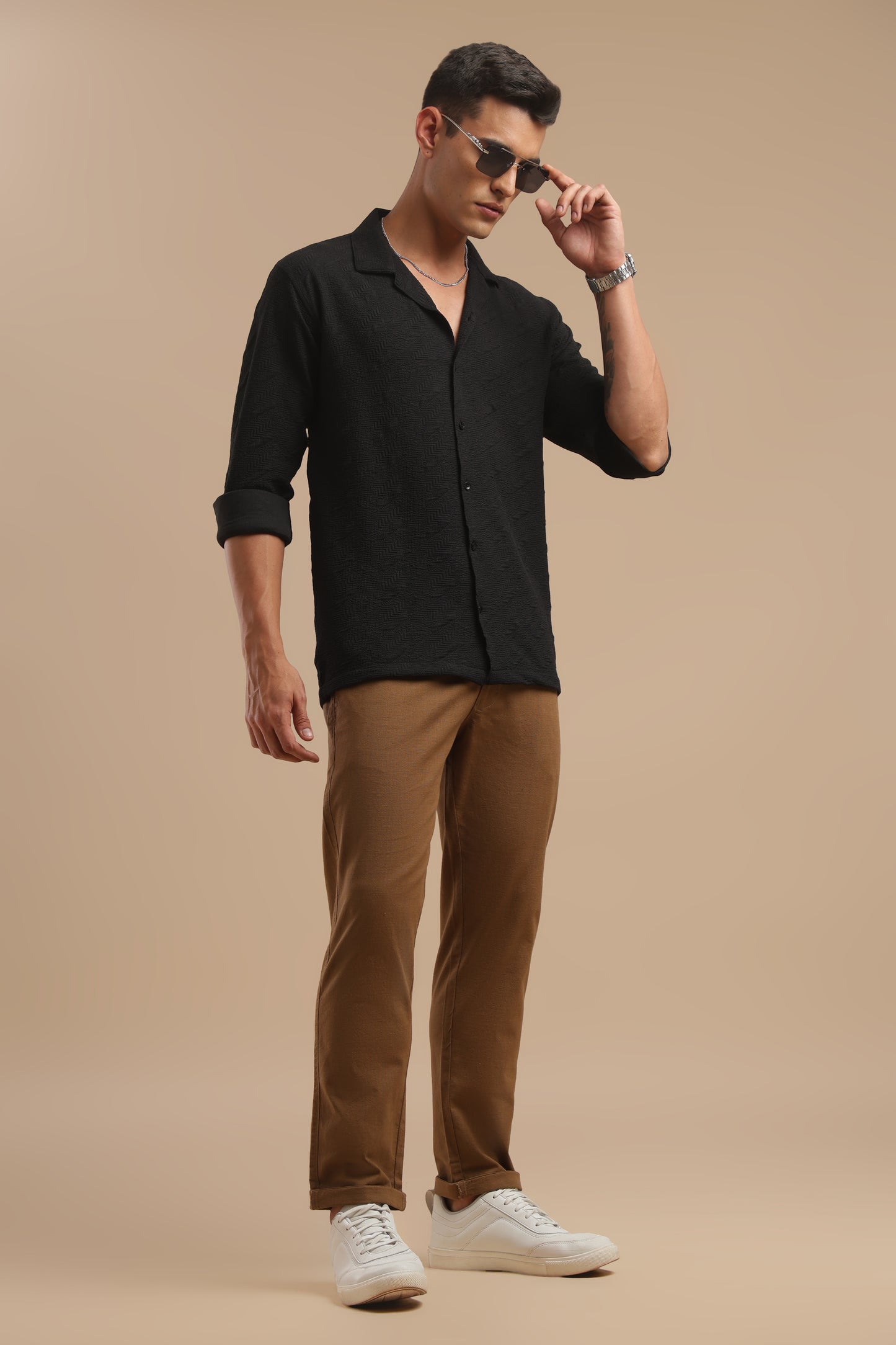 Men’s Coffee Brown Linen Pants