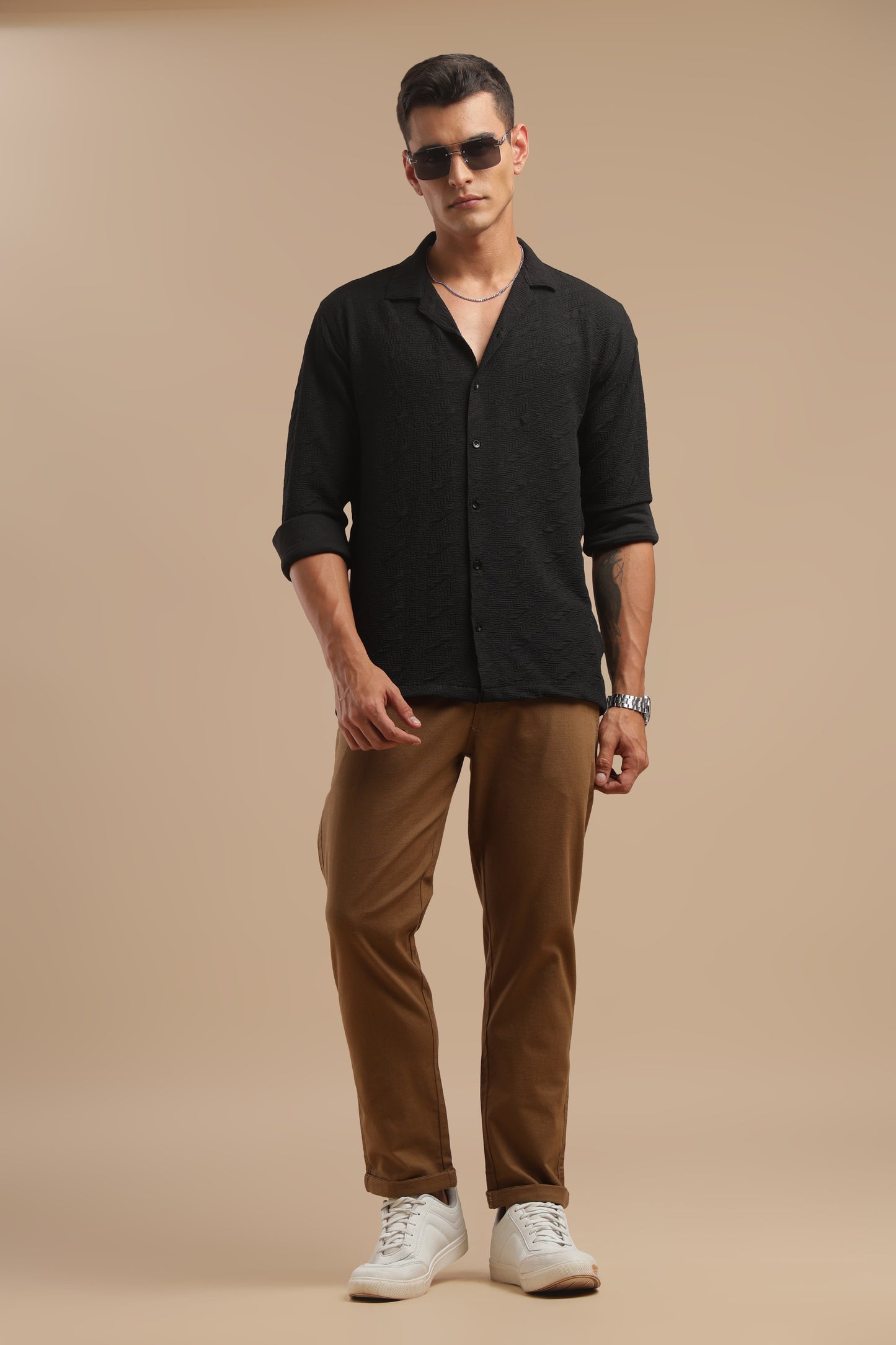 Men’s Coffee Brown Linen Pants
