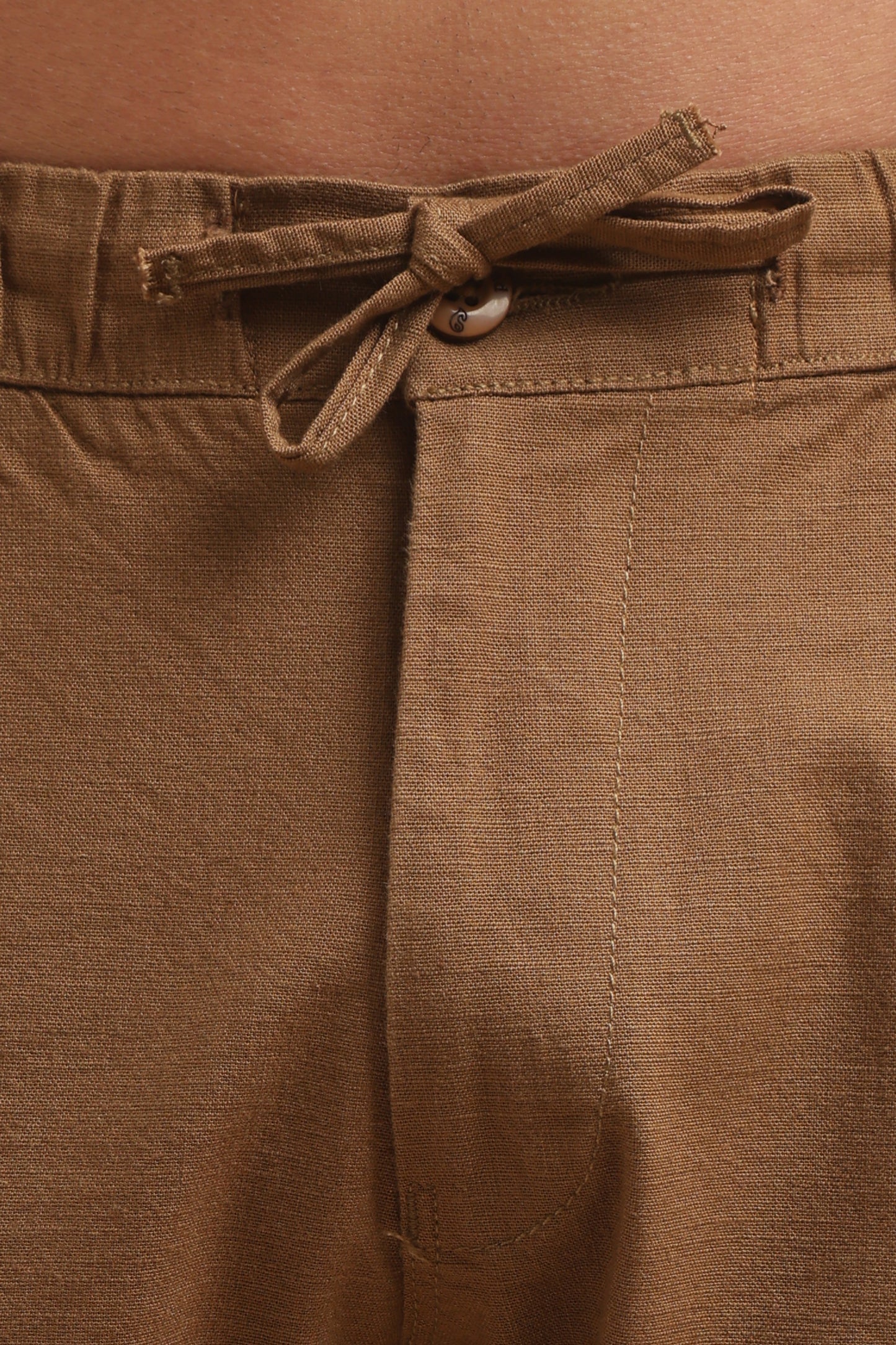 Men’s Coffee Brown Linen Pants