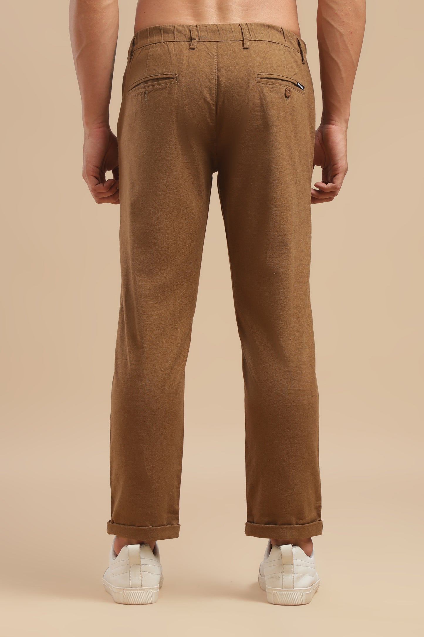 Men’s Coffee Brown Linen Pants