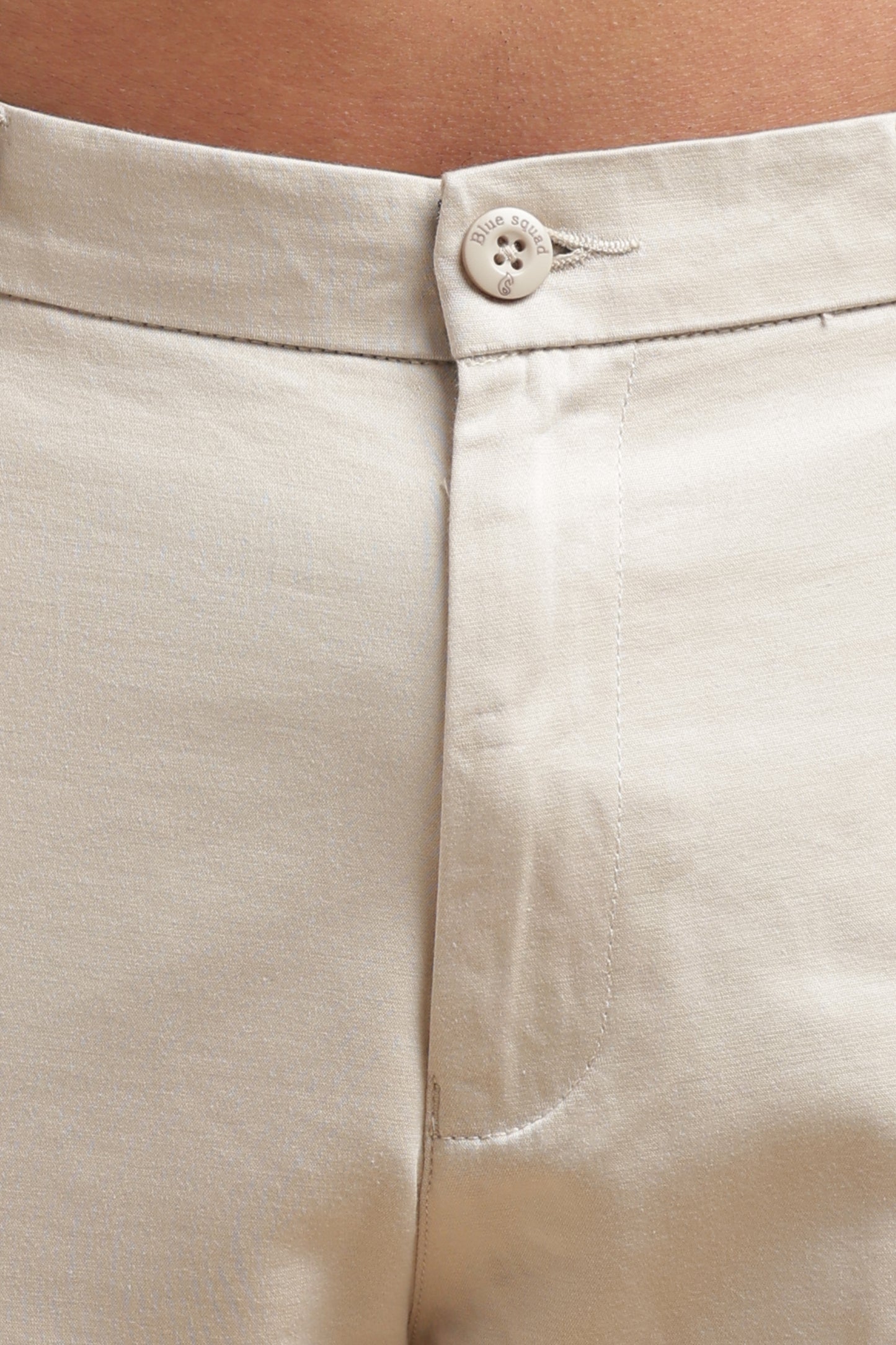 Men’s Off-White Cotton Chinos