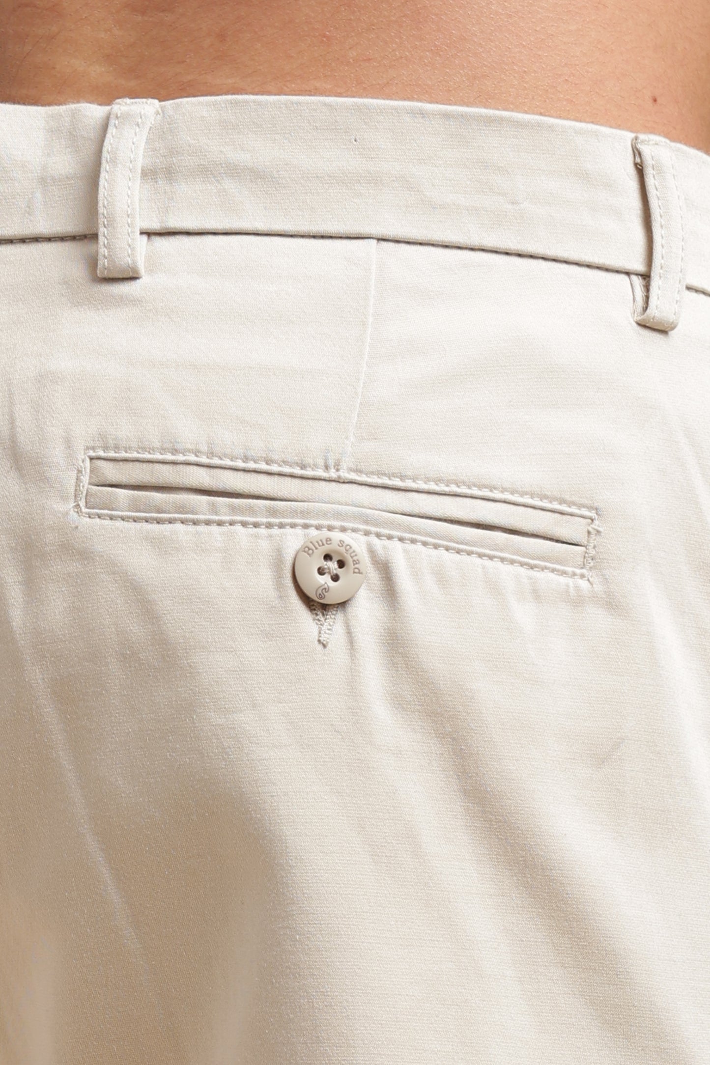 Men’s Off-White Cotton Chinos